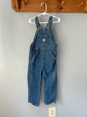 Carhartt Washed Denim Bib Overalls Size 4T